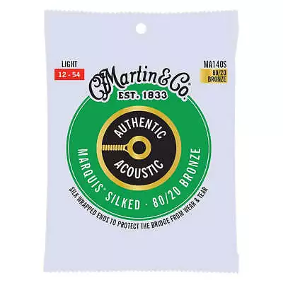 Martin Authentic Acoustic Marquis Silked Bronze 80/20 Guitar Strings 12 - 54 Li • $8.99