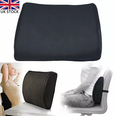 Memory Foam Lumbar Back Support Cushion Waist Pillow Office Car Chair Seat Pads • £10.16