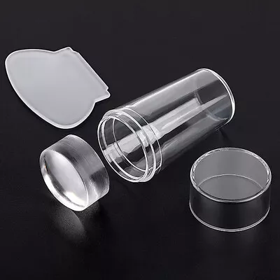 Silicone Transparent Nail Art Stamping Kit Manicure Plate Stamp Polish ScrapNZ • $9.62