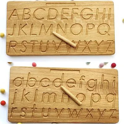 Montessori Alphabet Reversible Tracing Board Printed Letters Uppercase And Low • $57