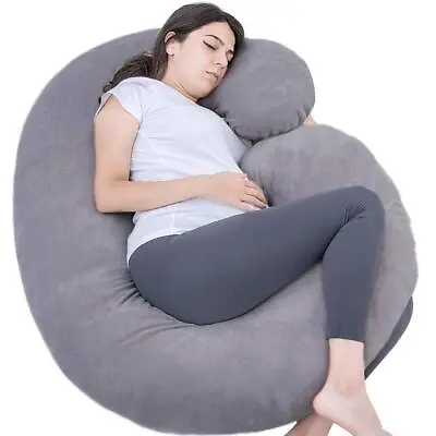 1 MIDDLE ONE Pregnancy Pillow C Shaped Full Body Pillow For Maternity Support • $42.32