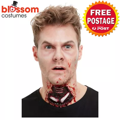 AC1072 Zombie Exposed Throat Wound Scar Prosthetic Costume Make Up FX Horror • £9.27