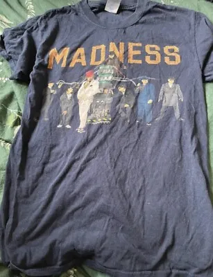 Madness T Shirt Rare Ska Rock Band Tour Merch Tee Size Small Blue Suggs • £14.50