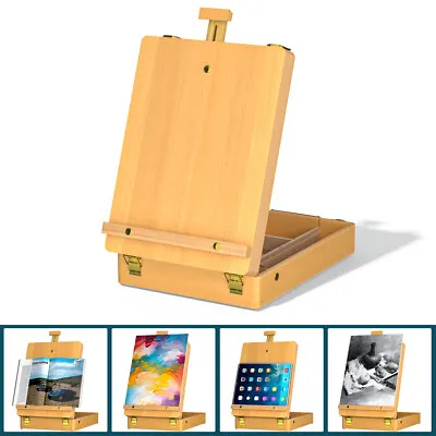 Dayplus Wooden Table Easel Box With Storage Portable Folding Artist Easel • £17.20