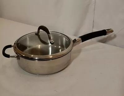 $29.99 • Buy CUISINART Skillet 10  Saute Pan Chef Handle Stainless 3.5 Qt HW86335-24H W/ LID