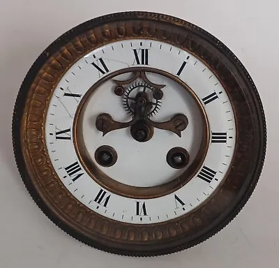 Antique Vintage French Porcelain Dial Open Escapement Clock Movement By Marti • $69.99