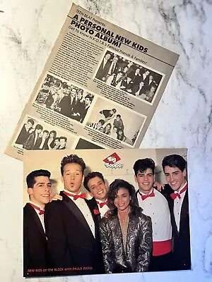 New Kids On The Block Pinup & Clipping From 80’s Teen Magazine. Paula Abdul. • $5.50