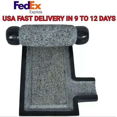 Mortar And Pestle Set Stone Antique Granite Silbatta Hand Grinder • $505.08