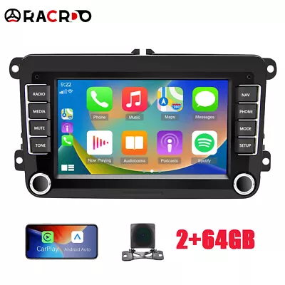 2+64G 7  For VW GOLF MK5 MK6 Android 13 Car Stereo Carplay GPS Navi Radio Camera • $177.99