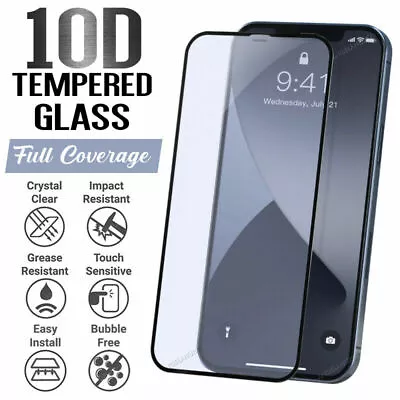 3X 5D Full Cover Tempered Glass Screen Protector For IPhone 14/14 Pro/14 Pro Max • $3.99