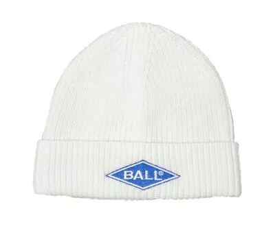 £59 Ball Italy Rare White Retro Vintage Wool Fishermens Beanie Hat Bnwt  C.p. Cp • £16.95