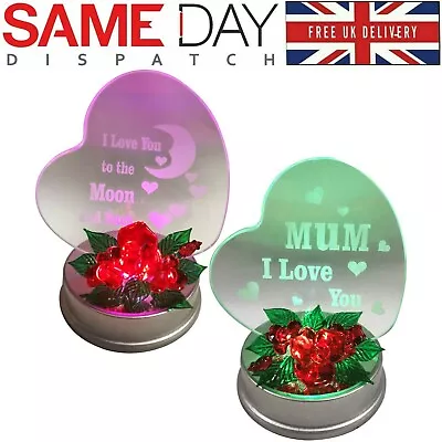 £9.99 • Buy Lighting Gift For Mother/Loved One | Personalised Heart-Shaped Romantic Ornament