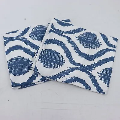 John Lewis Trellis Ikat Pillowcase Pair Midnight Blue • £12