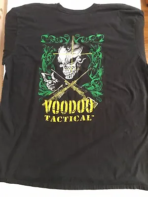 Voodoo Tactical T Shirt Size 2XL Tactical Skull Black/Yellow Logo • $10
