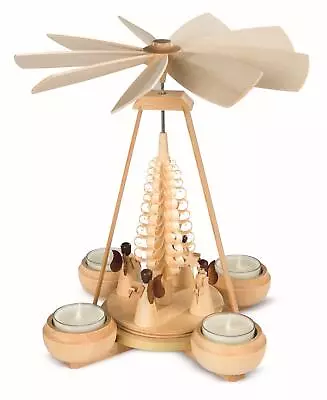 Tealight Pyramid Angel 1-stöckig Natural For 4Teelichter • $159.93