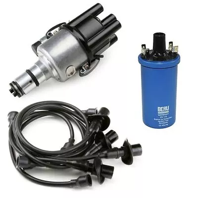 Vw Bug Ignition Kit 009 Distributor 12V Beru Blue Coil Black Wires • $179.95