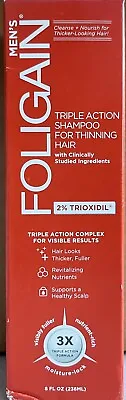 Mens Foligain Triple Action Shampoo For Thinning Hair 2% Trioxidil 8oz-EXP:9/22 • $13.95