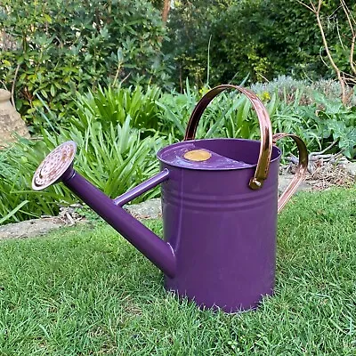3.5 Litre Purple Heather & Copper Metal Garden Watering Can With Rose  • £16.99