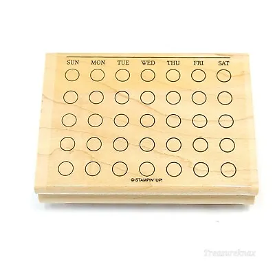 Calander  ~  Stampin Up!  Rubber Stamp  Wood Mounted 3 3/4 X2 3/4   Mark The Dat • $1.99