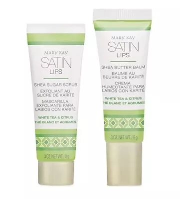 Mary Kay Satin Lips Set - White Tea & Citrus Sugar Scrub And Lip Balm NIB • $13