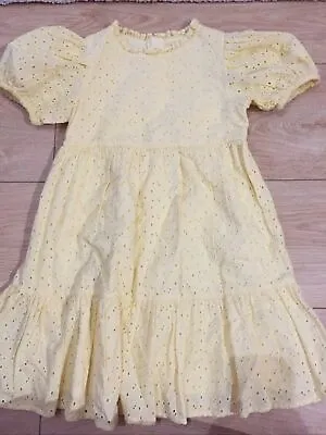 Marks And Spencer Yellow Sequin Dress Age 5-6 Years • £5.99