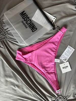 NWT Moschino Bikini Swim Bottom Brazilian Cheeky Size 10 L New $108 • $45