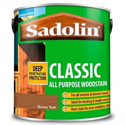 Sadolin Classic All Purpose Woodstain - Burma Teak- 2.5L • £34.95