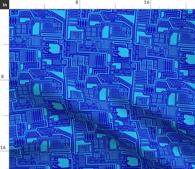 $23 • Buy Stem Engineer Technology Computer Circuit Board Spoonflower Fabric By The Yard