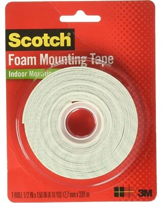 £3.99 • Buy Scotch Foam Mounting Tape 12.7mm X 3.81mtr Mounting Tape & Double Sided Tape