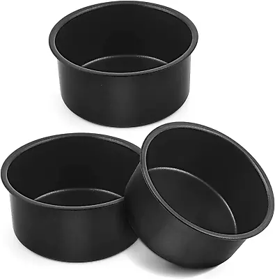 E-Far 4 Inch Cake Pan Set Of 3 Nonstick Stainless Steel Mini Round Cake Pans Ti • $14.99