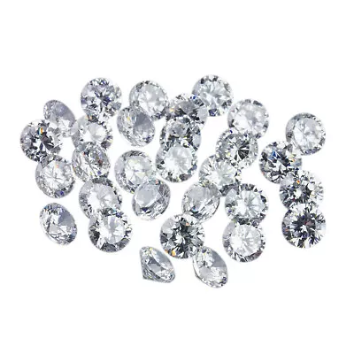 CVD Diamond Lot 0.5 Ct 2.25mm Round Cut GHI Color VVS1/VVS3 Clarity - 10 Pcs • $141.67