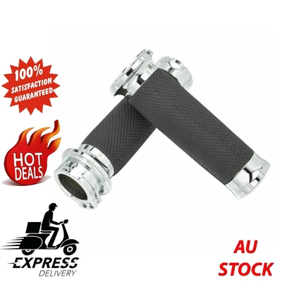 $53.82 • Buy Front 1  Chrome Handle Bar Hand Grips Fits For Harley Heritage Softail Fat Boy