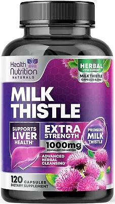 Milk Thistle Supplement For Liver Detox And Cleanse 1000mg Milk Thistle Extract • $10.32