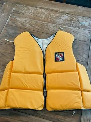 Vintage Stearns Life Jacket Preserver Vest Adult M Yellow Boat Jet Ski Fishing • $59.99