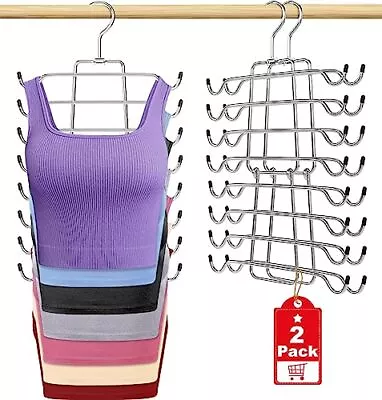 2pcs Tank Top Hangers Space Saving Hanger Organizer Bra Hangers For Closet Organ • $17.54