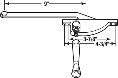 Prime-Line H 3508 Gray Aluminum Left Single-Arm Casement Window Operator • $20.90