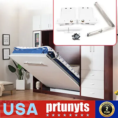 Murphy Wall Bed Spring Mechanism Hardware White Kit Horizontal Vertical Twin Bed • $75.60