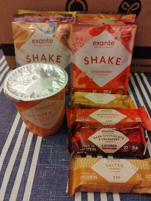 £10.50 • Buy Exante Meal Replacement Bundle Shakes Bars Pancake  Noodles. Mix Of 14 Items.