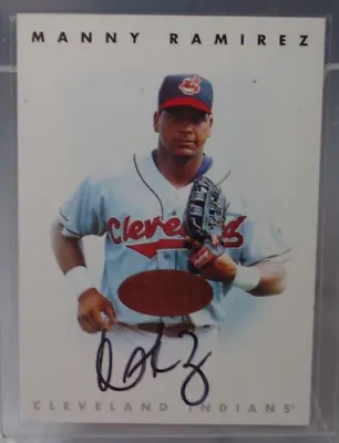 Manny Ramirez Auto 1996 Leaf Signature Signed Card Cleveland Indians • $139.45
