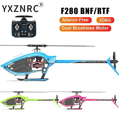 YXZNRC RC Helicopter F280 2.4G 6CH 6-Axis Gyro 3D Brushless Motor Flybarless • $555.60