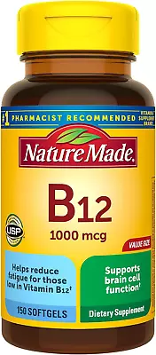 Vitamin B12 1000 Mcg Dietary Supplement For Energy Metabolism Support 150 Soft • $28.99