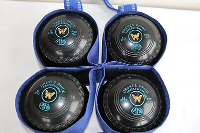 A Good Set Of Drakes Pride 'professional' Lawn Bowls Size 4h • £40