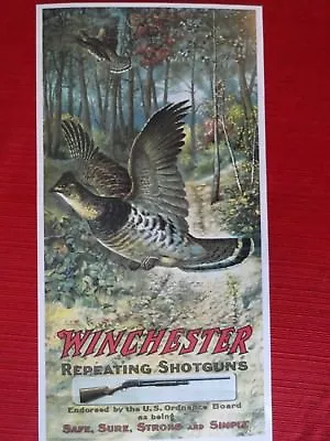 Winchester Advertising Poster Shotguns Grouse In Flight • $7.50