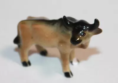 Vintage Mini Bone China Figurine Bull Water Buffalo • $4.99