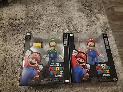 2PC SET The Super Mario Bros Movie Figures By Jakks Pacific ~ Mario & Luigi • $26