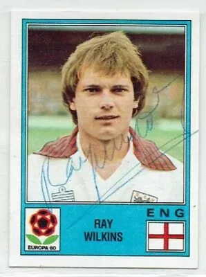 RAY WILKINS Signed 1980 Panini Europa 80 Sticker #122 ENGLAND MANCHESTER UTD • £4.99