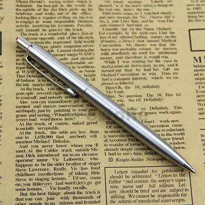 Stainless Steel Metal Push Ballpoint Pen Baoer 37 Point Pen Stationary • $7.68