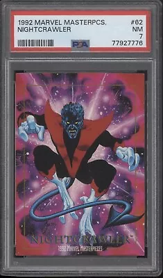 Nightcrawler 1992 Skybox Marvel Masterpieces #62 PSA 7 • $10