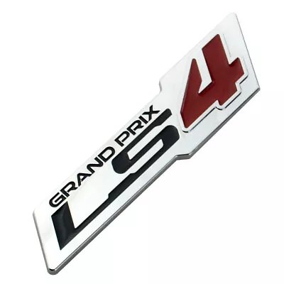 LS4 GRAND PRIX Emblem Decal Car Badge For GM ZR1  Silverado Chrome Red • $12.17