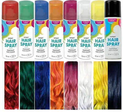 TWIN PACK Temporary Hair Color Spray Wash Out Washable Party Fancy Dress Up • £7.45